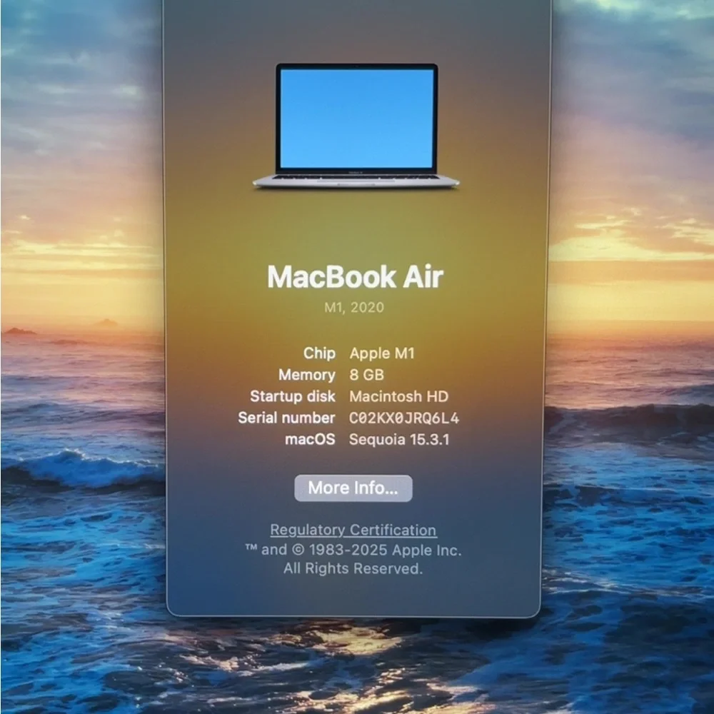 Apple Macbook Air M1 chip (2020)
